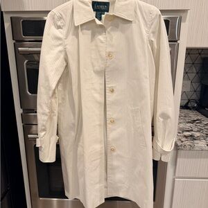 Lauren Ralph Lauren Cream Shirt with Fine Pinstripes